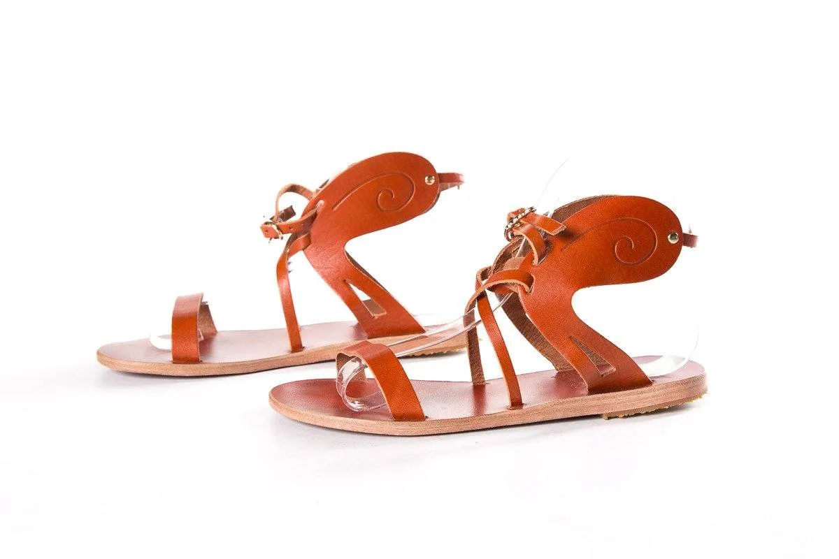 Ancient Greek Sandals Burnt Orange Sandals SZ 35