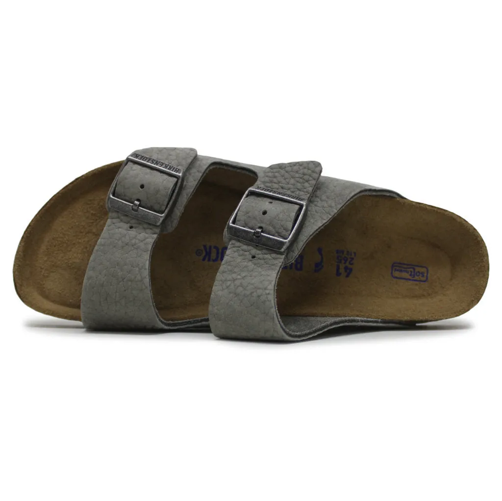 Arizona BS Soft Footbed Nubuck Leather Unisex Slides Sandals