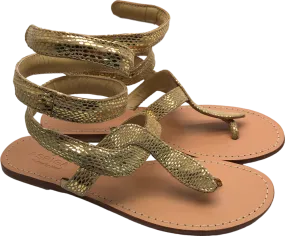 aspiga Metallic Cobra Wrap Sandals UK 6 EU 39 👠