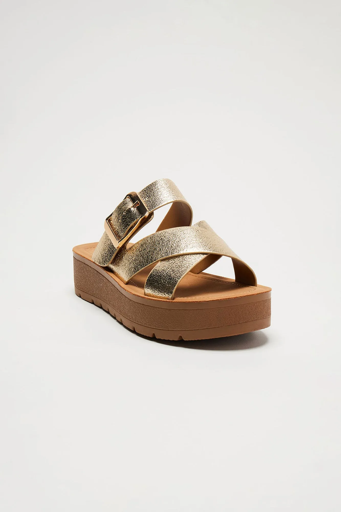 Before We Begin Platform Sandals - Gold