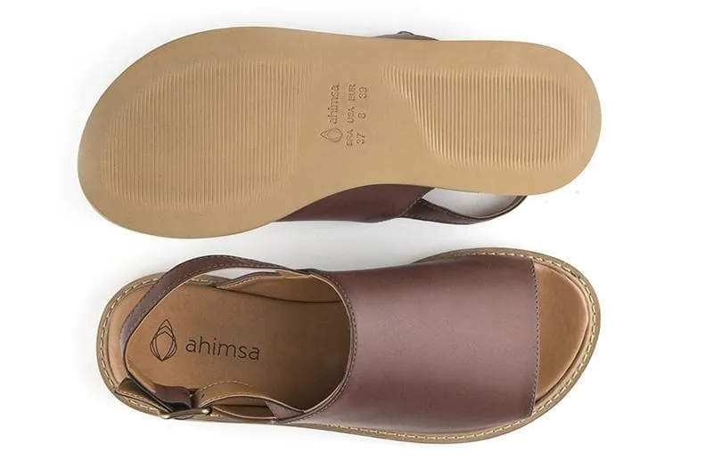 'Bella' women's vegan sandals by Ahimsa - cognac