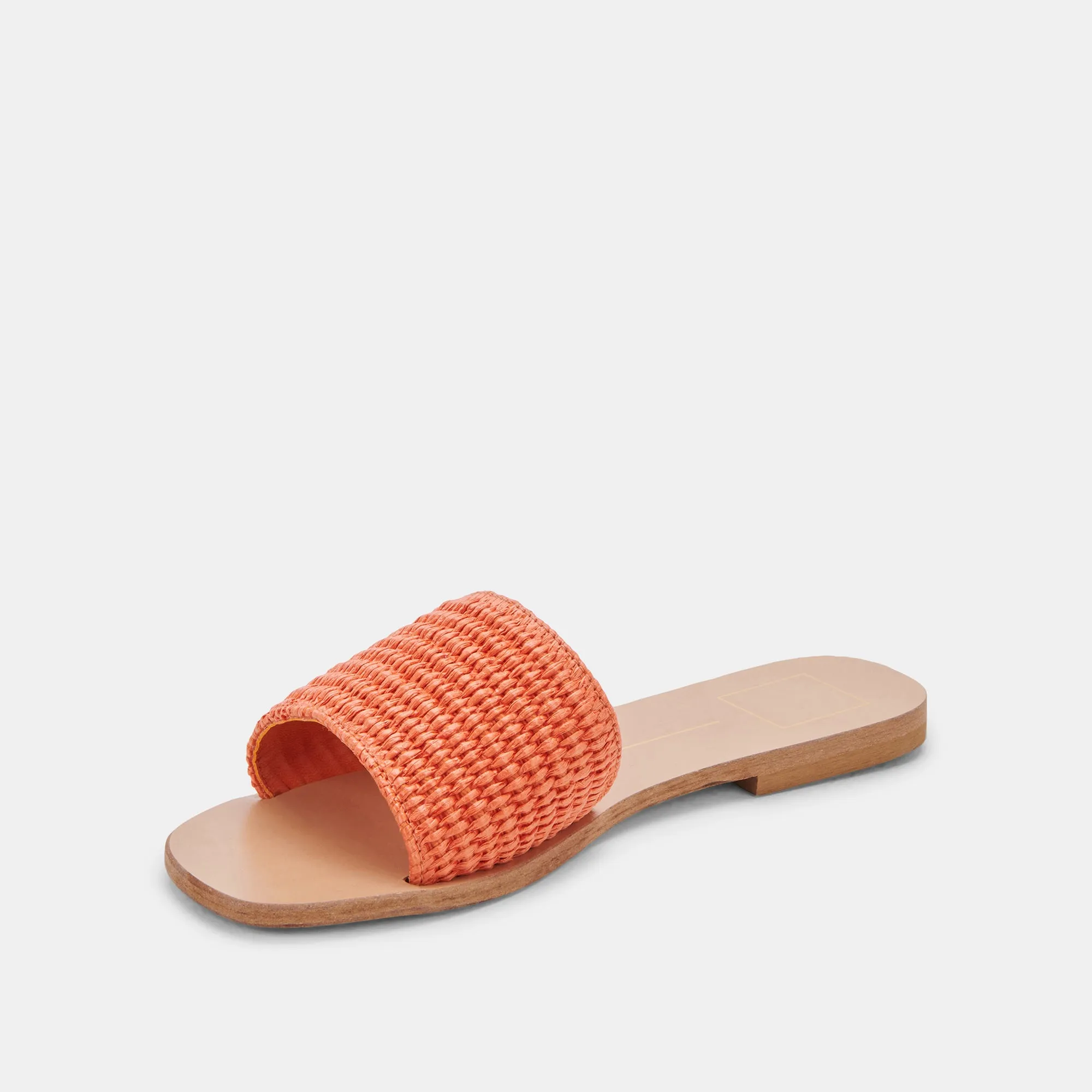 BELLE SANDALS ORANGE RAFFIA