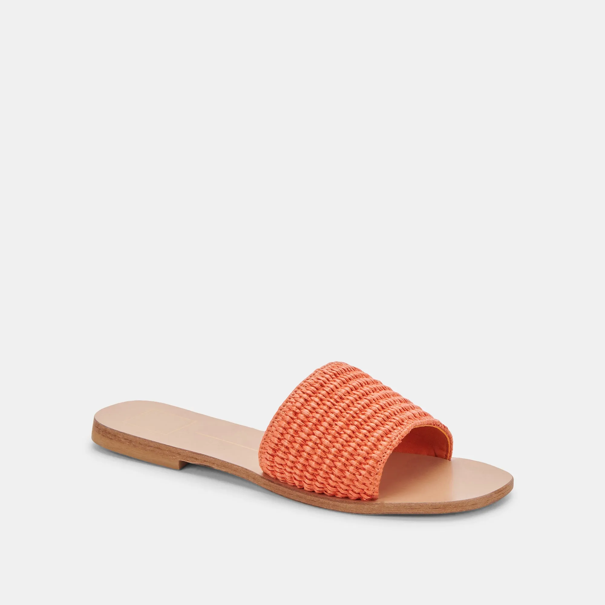 BELLE SANDALS ORANGE RAFFIA