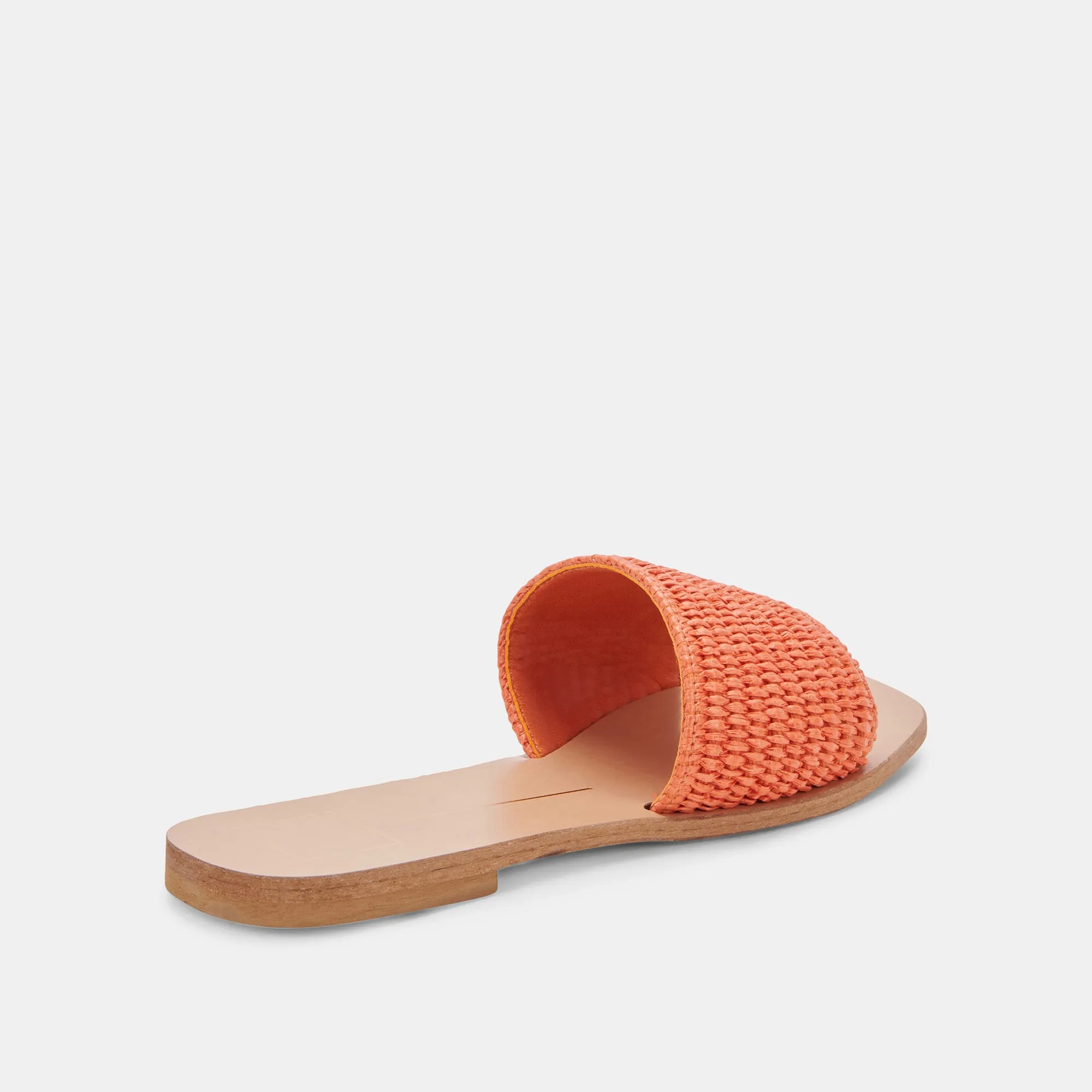 BELLE SANDALS ORANGE RAFFIA