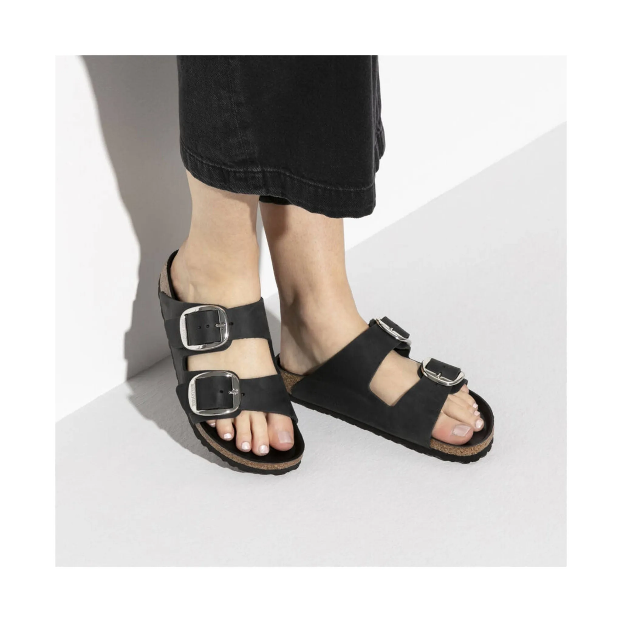 Birkenstock Arizona Big Buckle Sandal - Oiled Leather Black