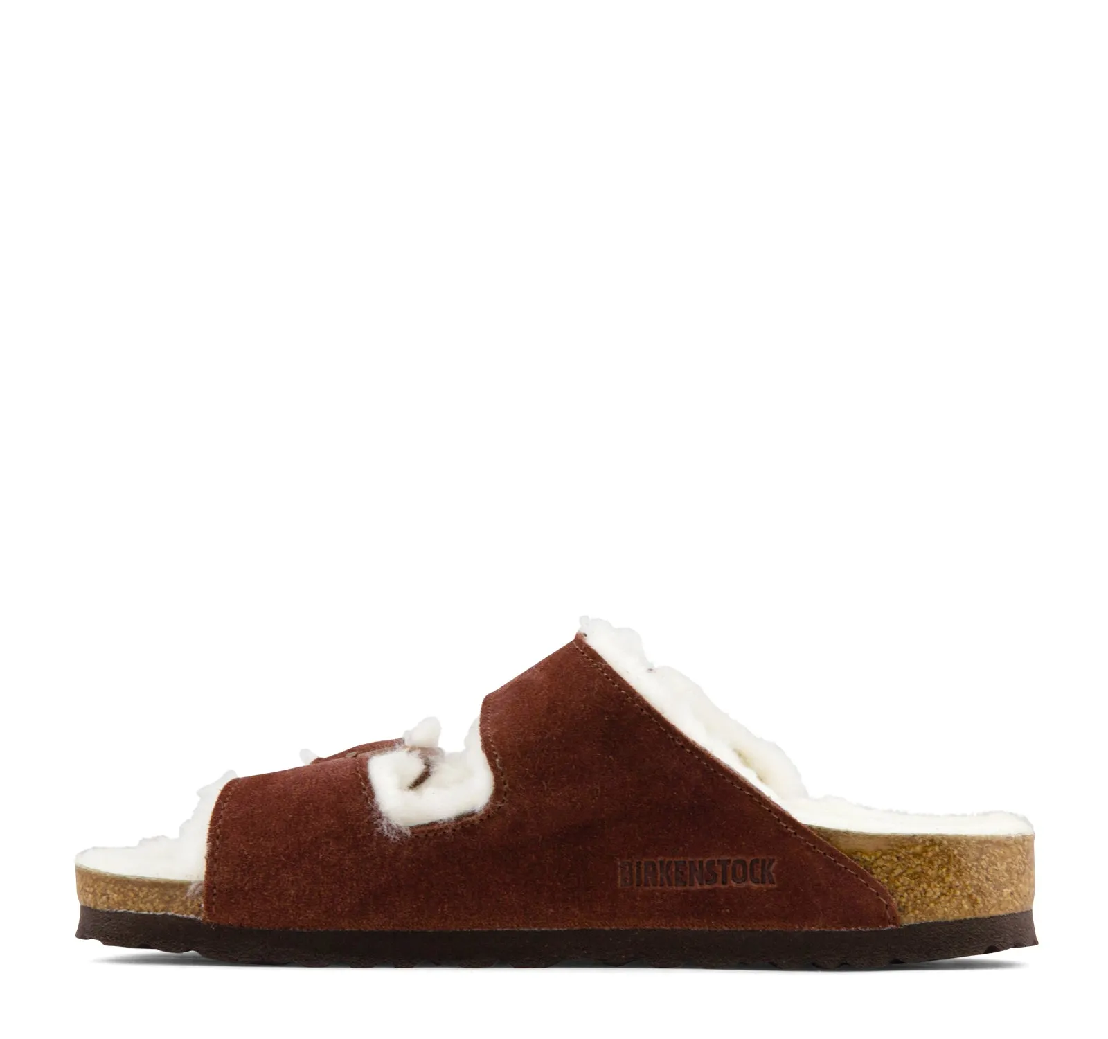 Birkenstock Arizona Shearling Suede Leather Sandal