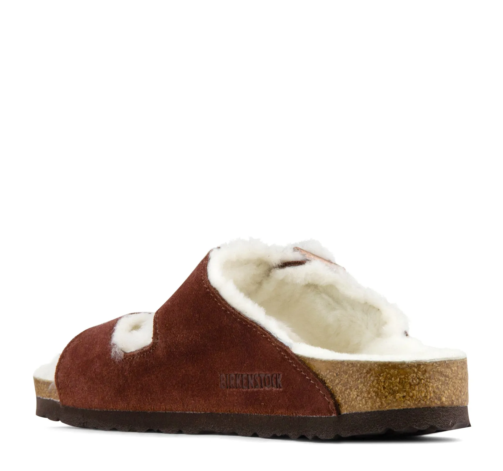 Birkenstock Arizona Shearling Suede Leather Sandal