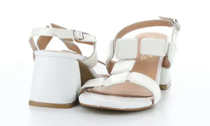 Bos & Co Glow Sandals | White   Silver