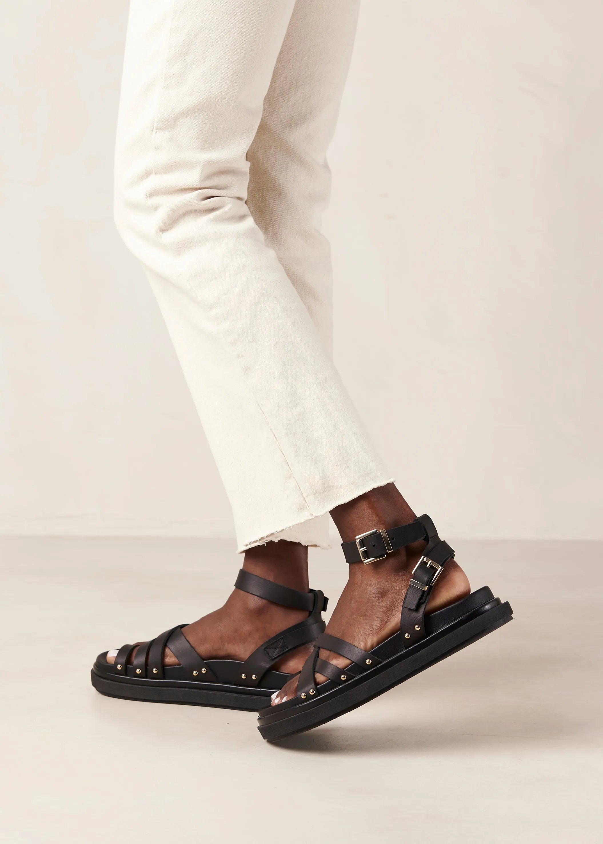 Buckle Up Black Sandal