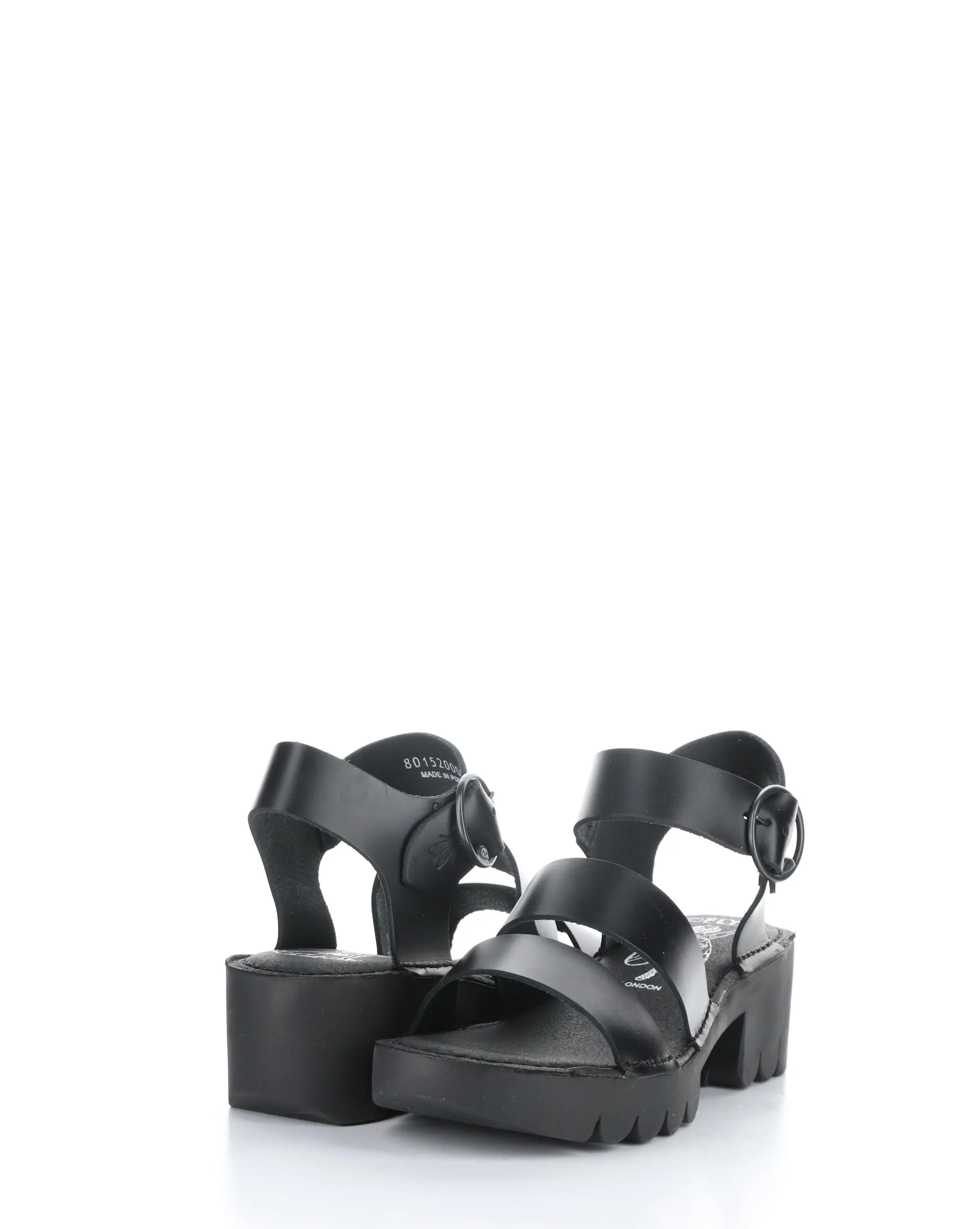 EGLY520FLY BLACK Round Toe Sandals