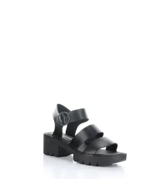 EGLY520FLY BLACK Round Toe Sandals