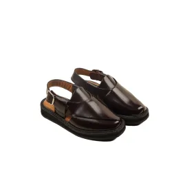 Estrella - Kid's Dark Brown Calf Leather Sandal (5-12 Years Old)