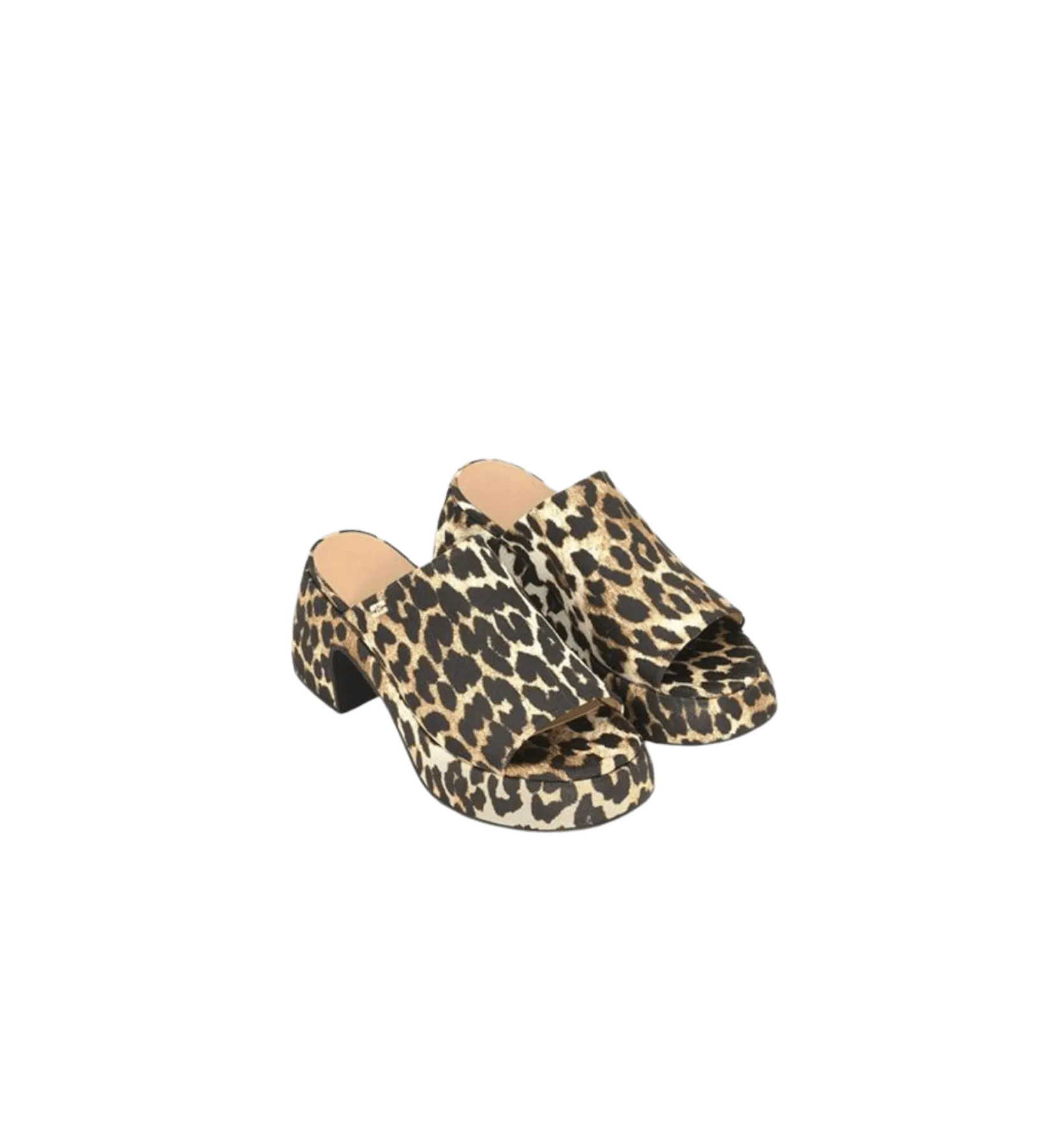 GANNI Leopard Butterfly Platform Sandals