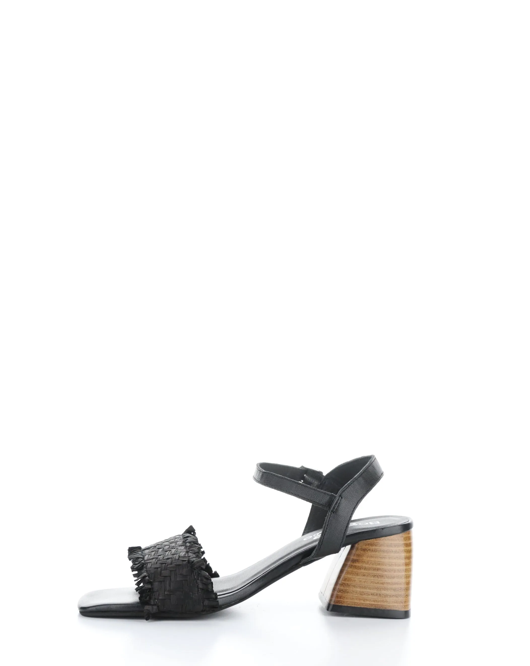 GERA BLACK Round Toe Sandals