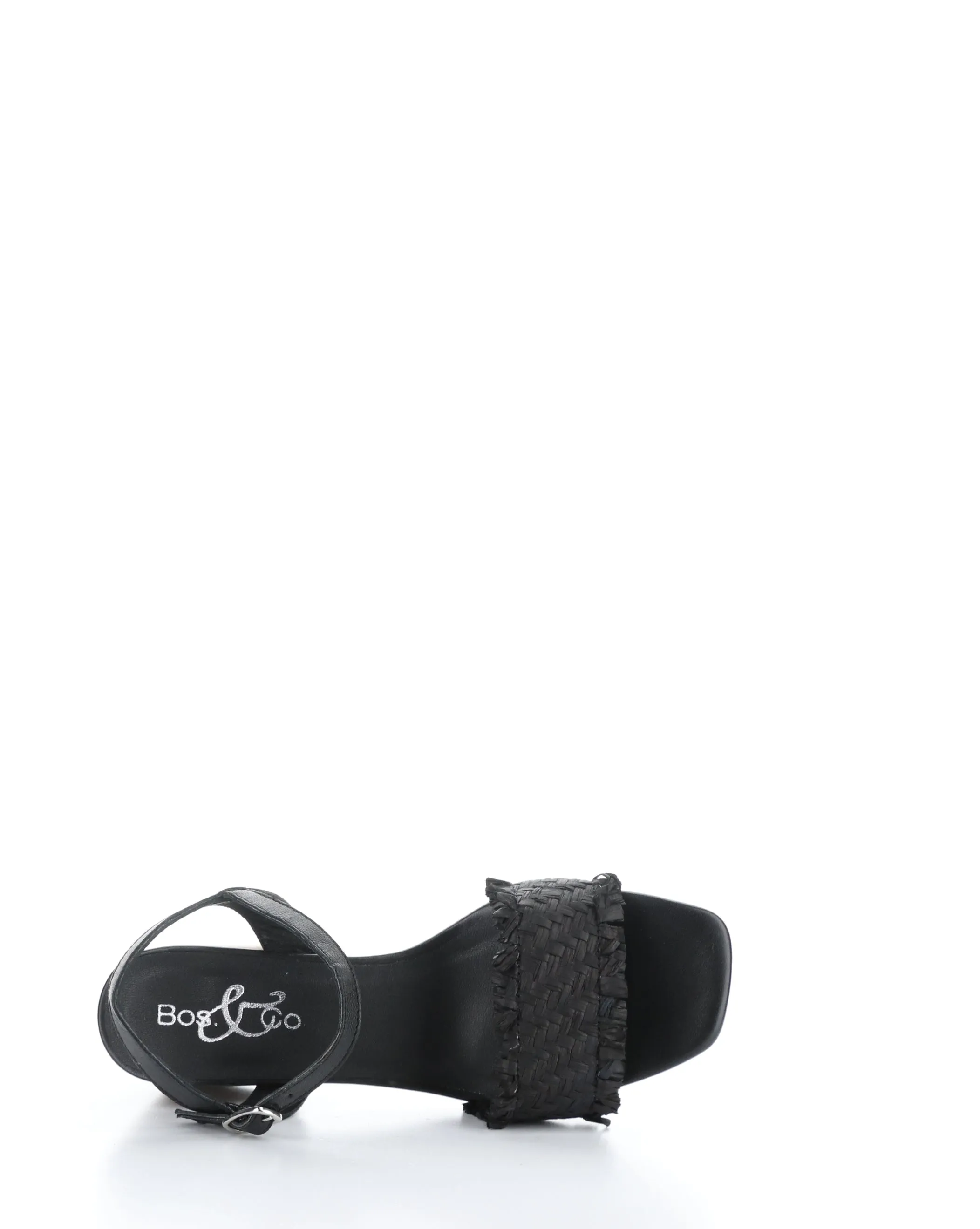 GERA BLACK Round Toe Sandals