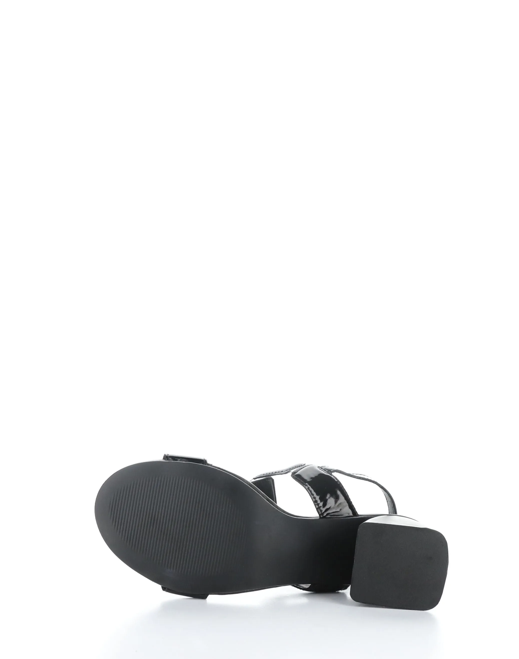 GLOW BLACK Buckle Sandals