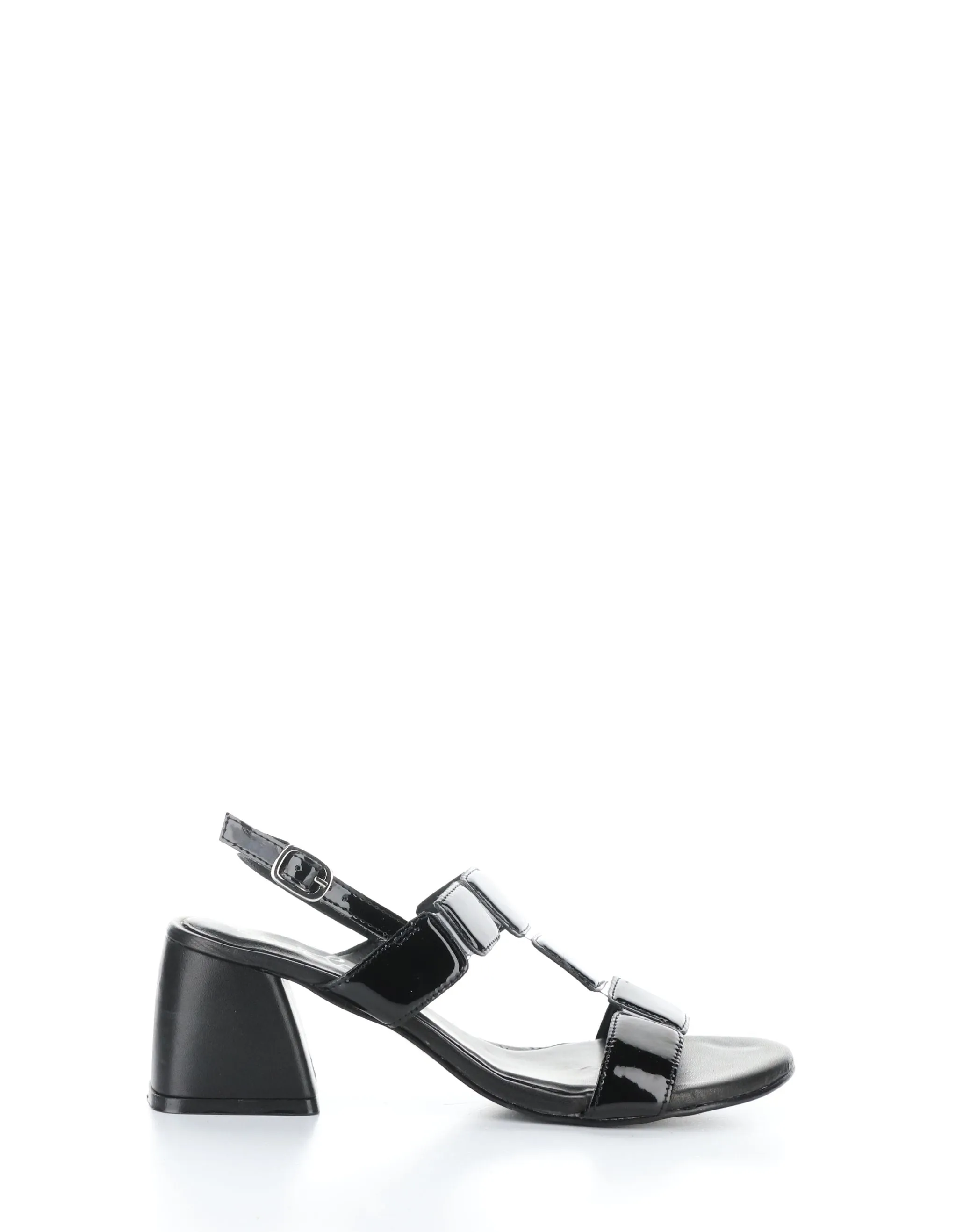 GLOW BLACK Buckle Sandals