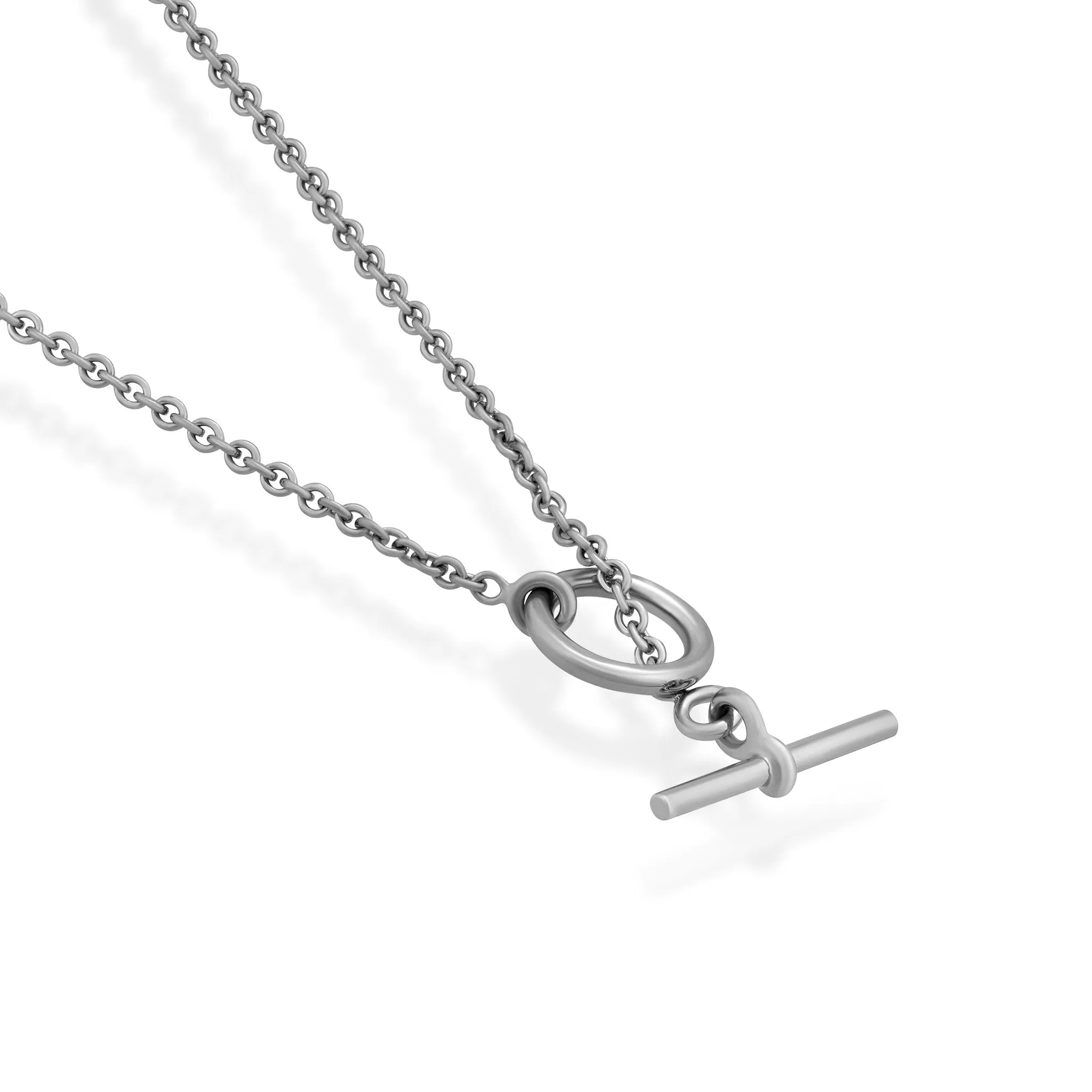 Hermes 18K White Gold Mini Chaine D'ancre Necklace