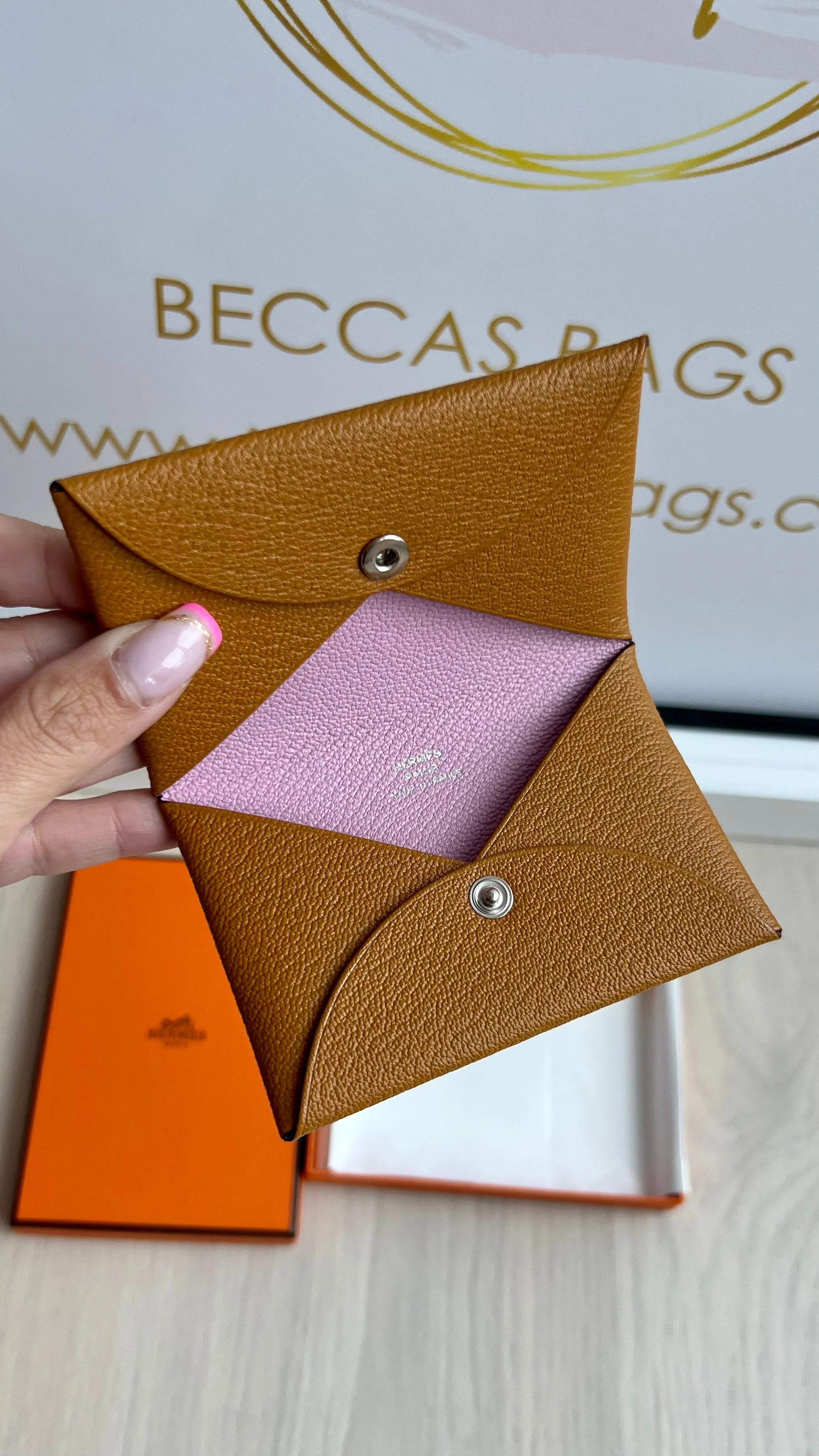 Hermes Calvi Card Holder