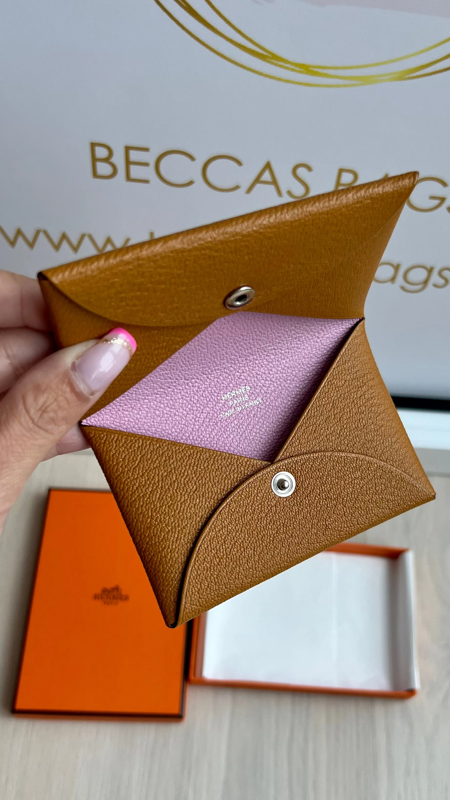 Hermes Calvi Card Holder