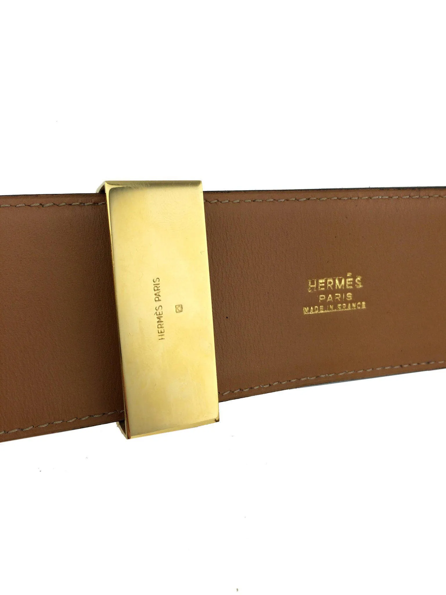 Hermes Leather Collier De Chien Belt 75 CM