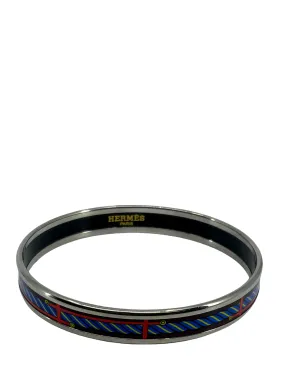 Hermes Printed Enamel Quadrige Narrow Bracelet 65