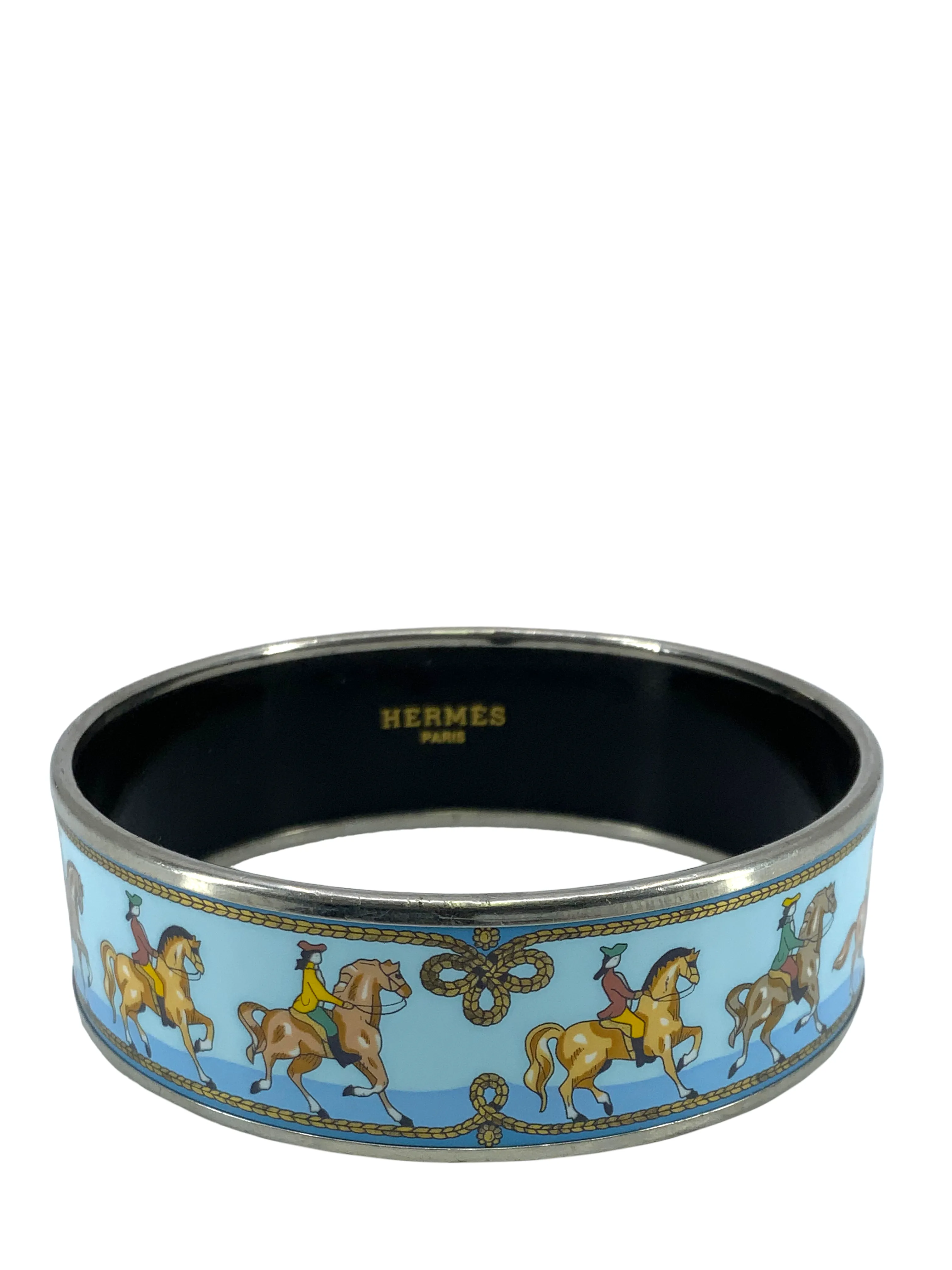 Hermes Printed Enamel Wide Bracelet 65