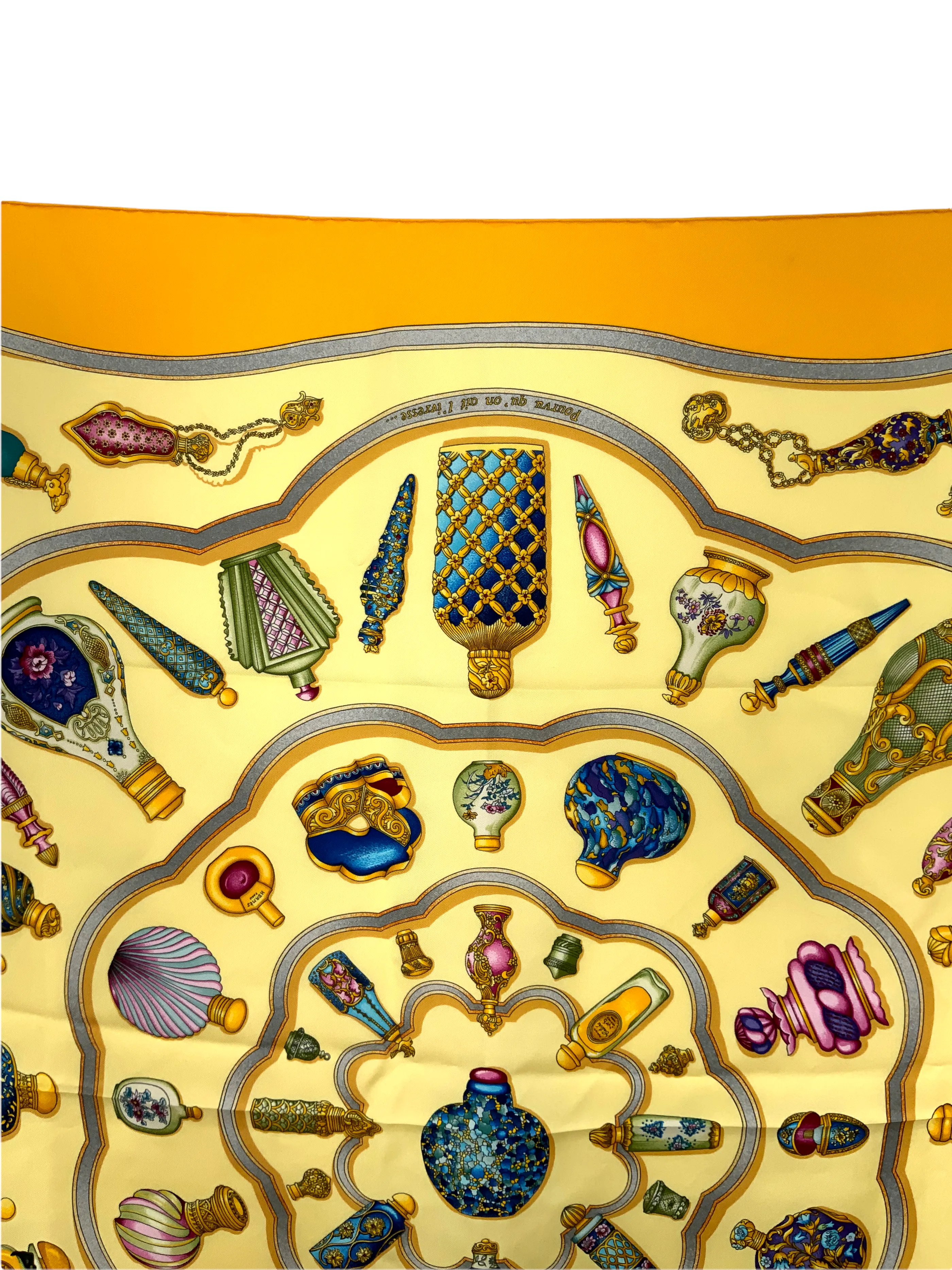 Hermes Qu' Importe Le Flacon Silk Scarf 90