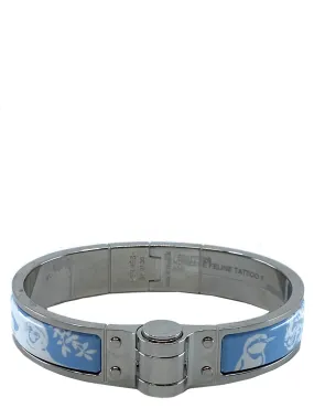 Hermes Tendresse Feline Printed Enamel Bracelet