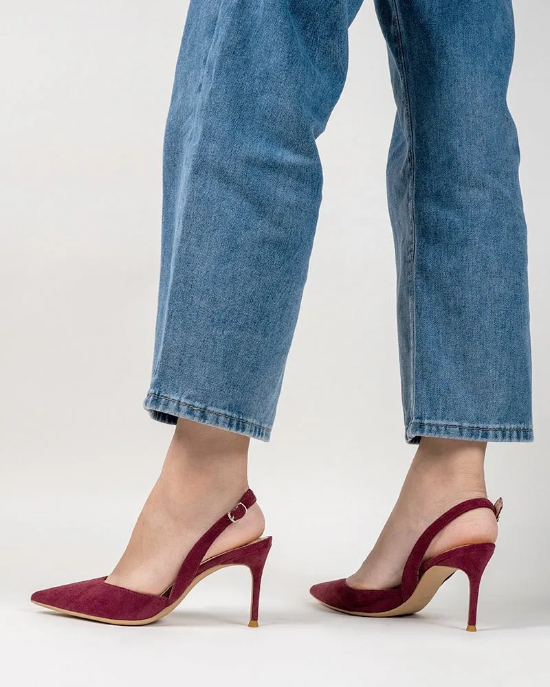 High Heel Minimalist Suede Pointed Toe Pumps