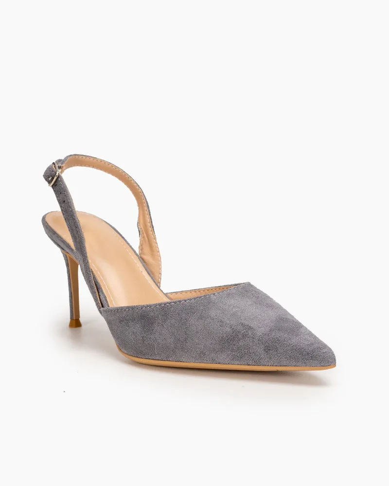 High Heel Minimalist Suede Pointed Toe Pumps