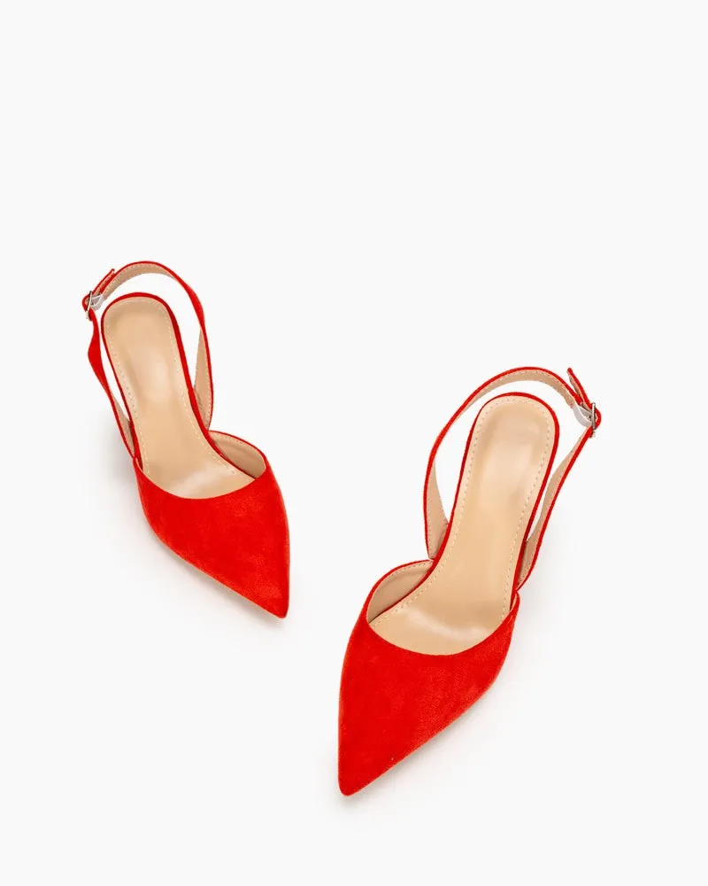 High Heel Minimalist Suede Pointed Toe Pumps