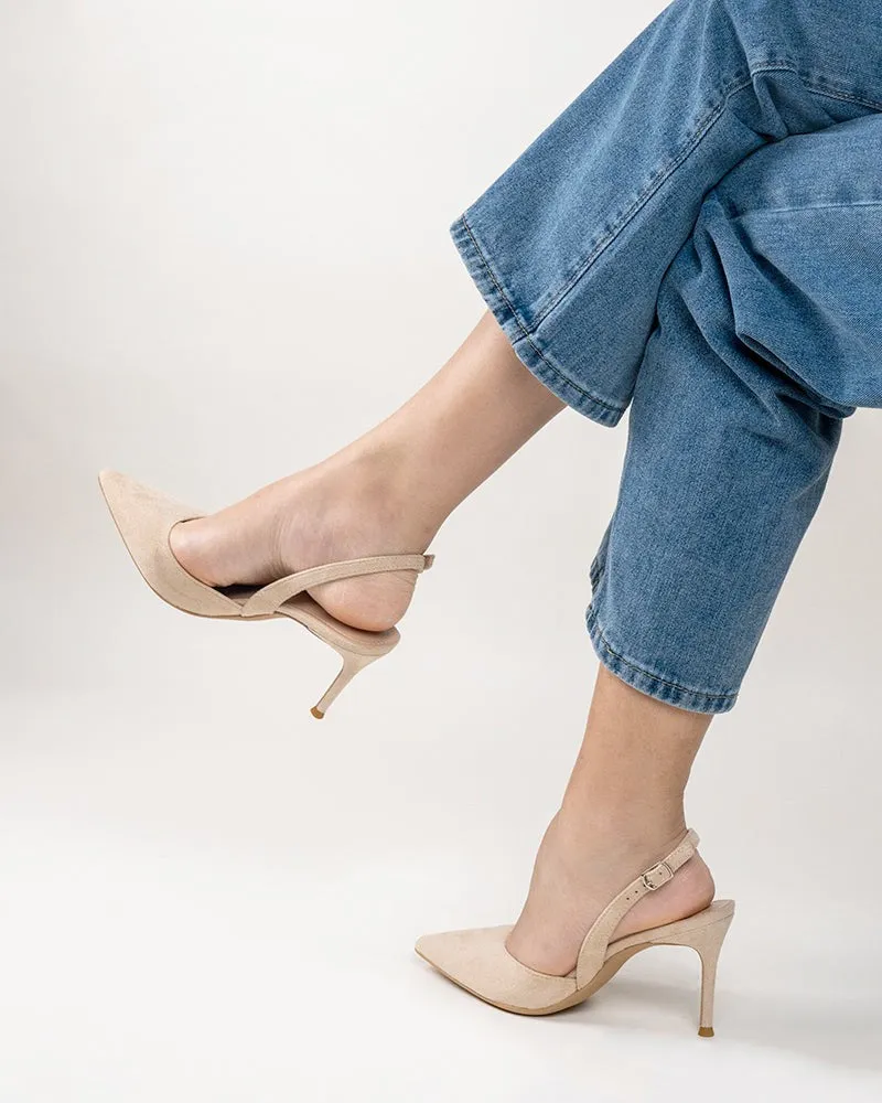 High Heel Minimalist Suede Pointed Toe Pumps