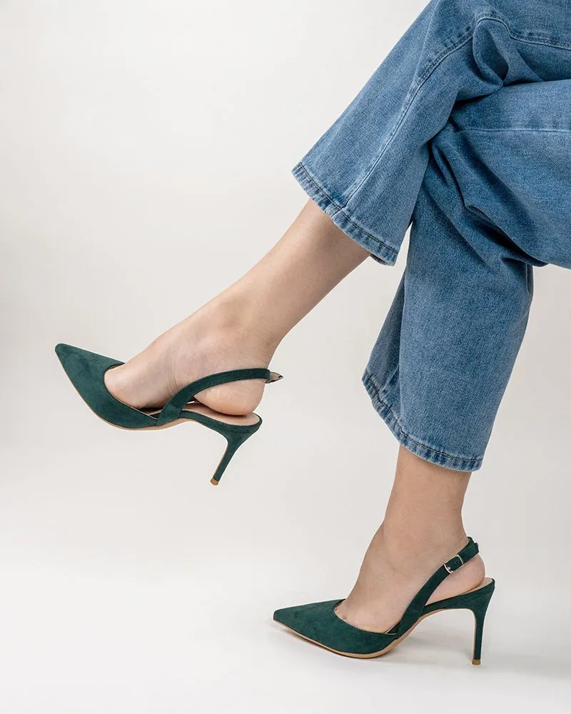 High Heel Minimalist Suede Pointed Toe Pumps