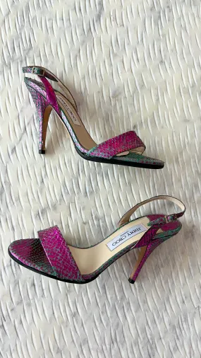 Jimmy Choo Neon Fish Aeon Slingbacks