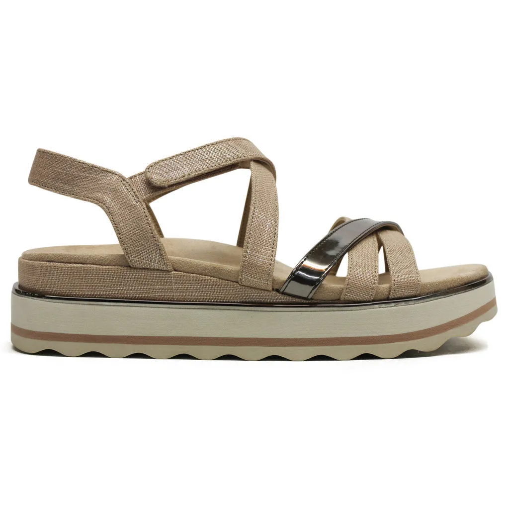 Kellyn Leather Textile Women's Slingback Sandals