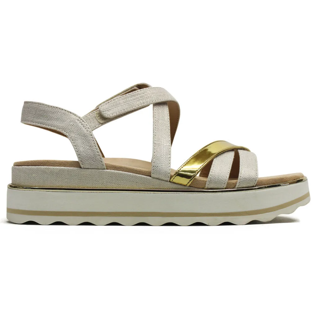 Kellyn Leather Textile Women's Slingback Sandals