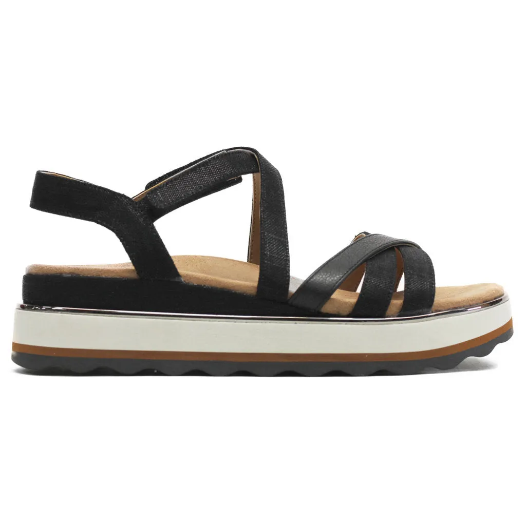 Kellyn Leather Textile Women's Slingback Sandals