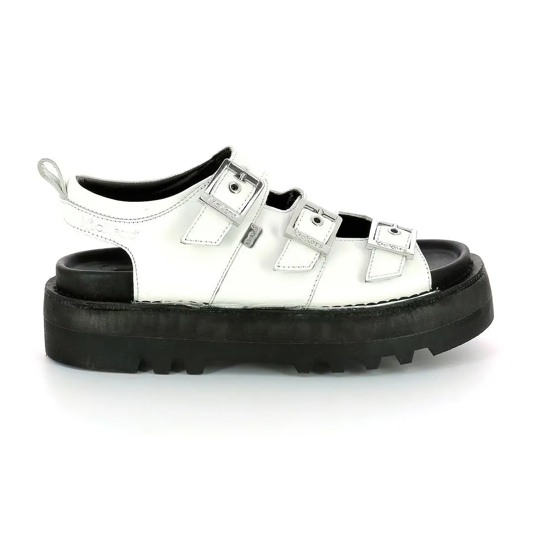 Kickers Knox Lo Womens White/Black Sandals