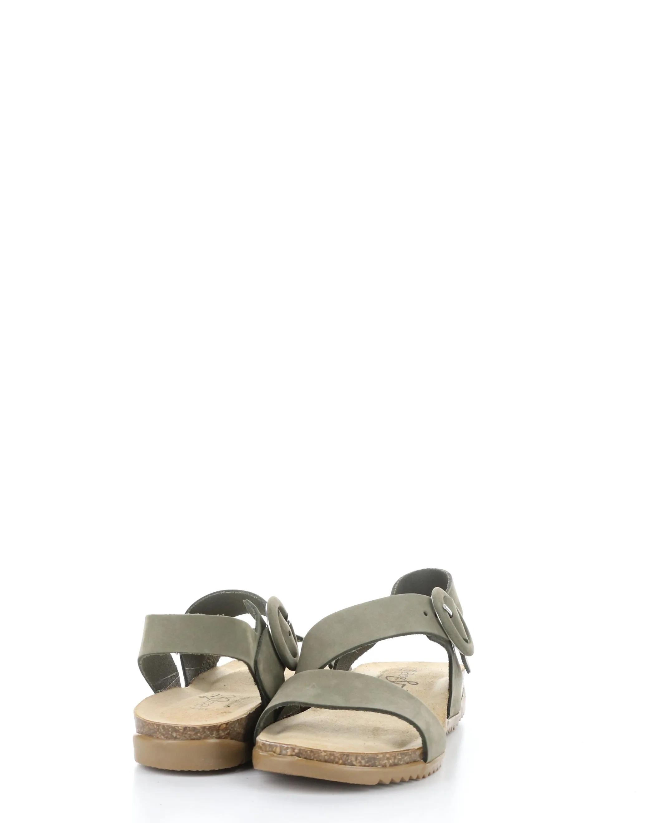 LAVIS FOREST GREEN Round toe Sandals