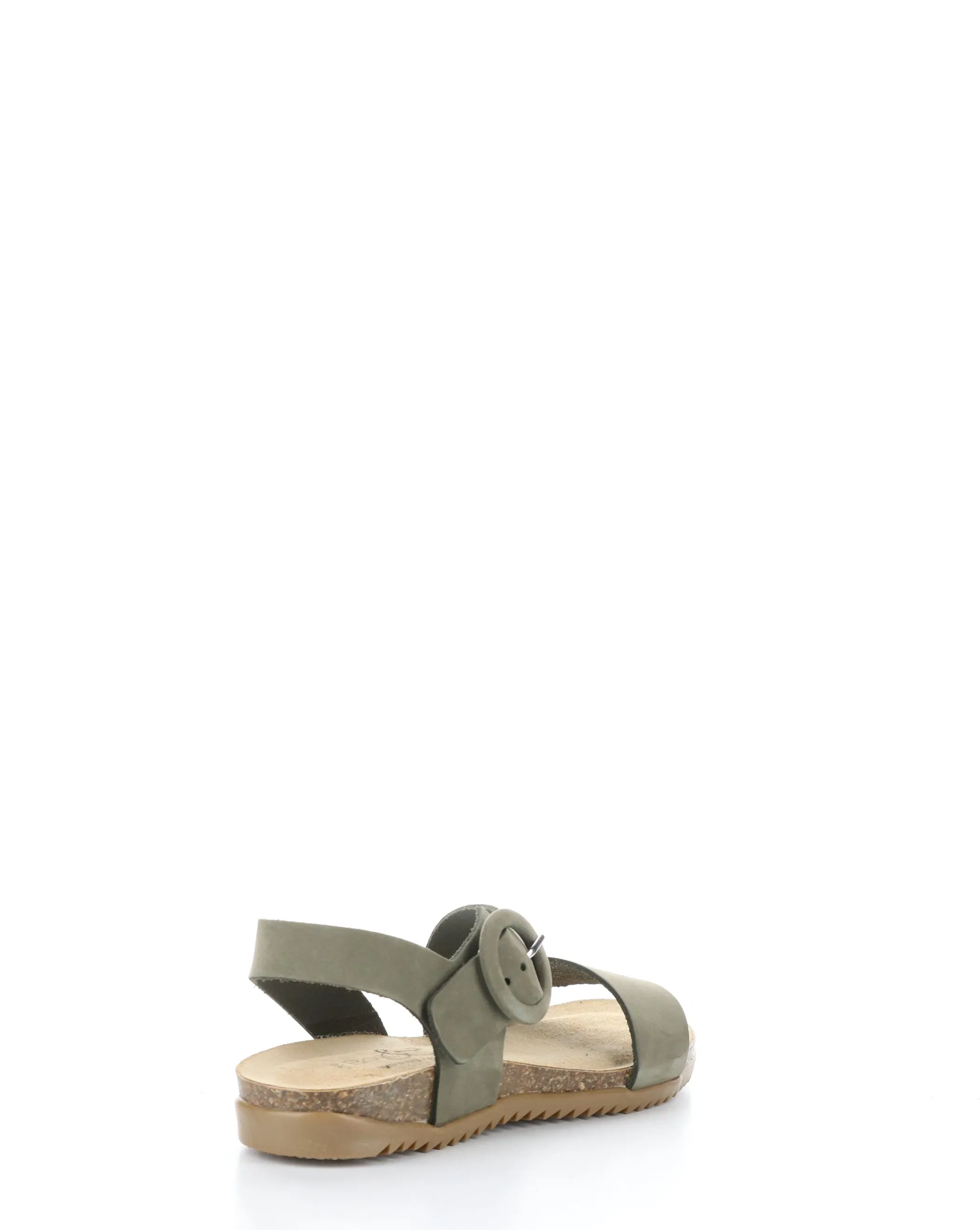 LAVIS FOREST GREEN Round toe Sandals