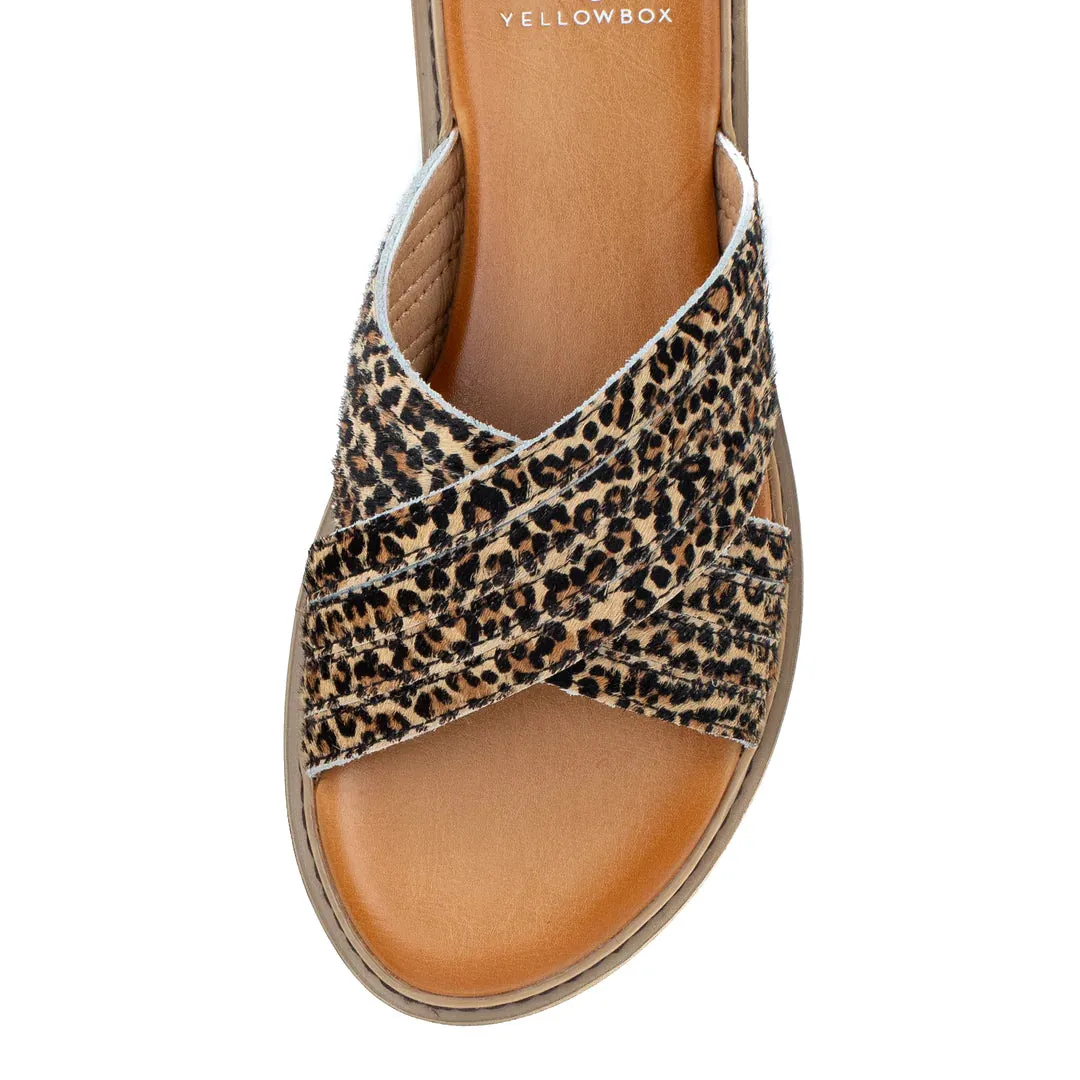 Linta Crossband Slide - Leopard