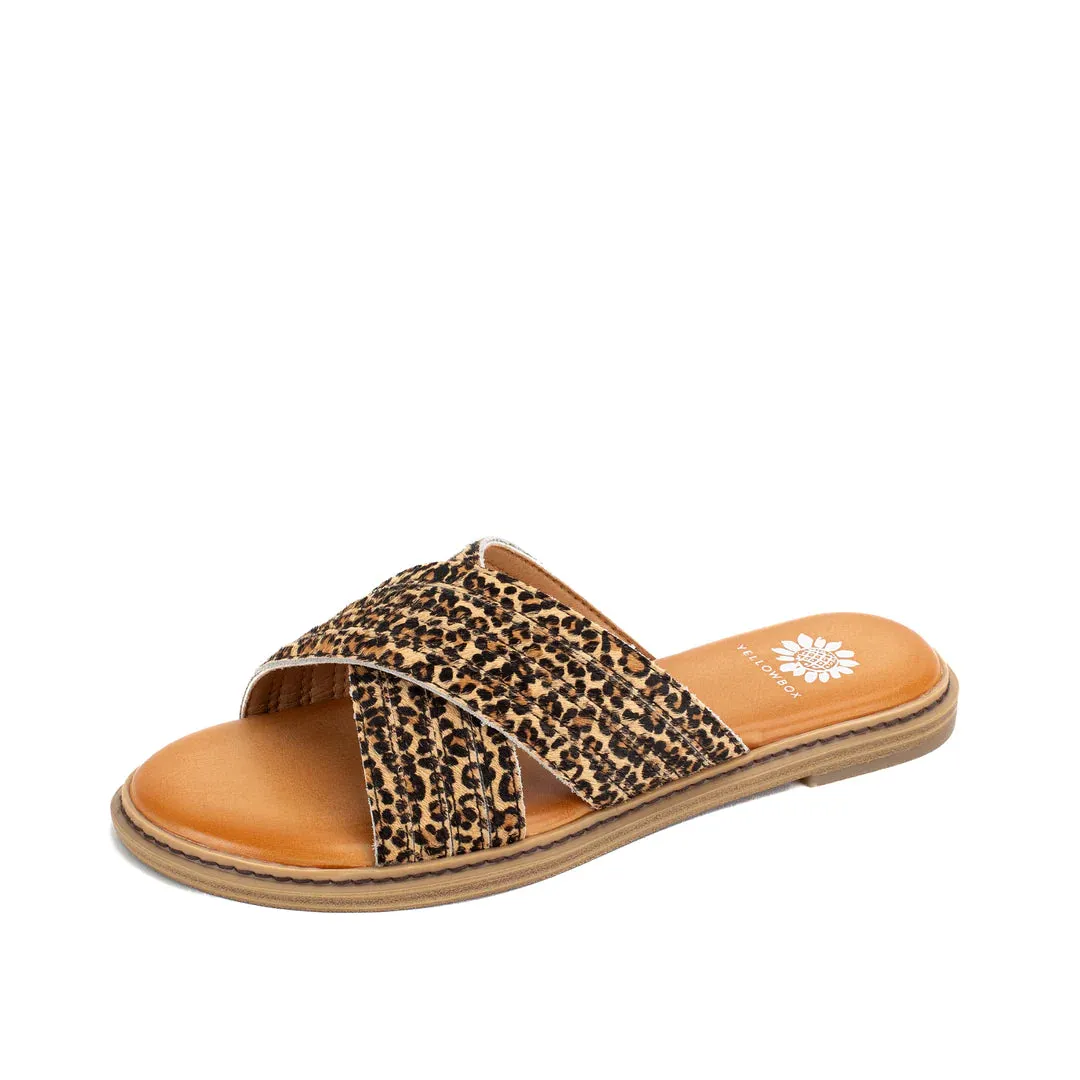 Linta Crossband Slide - Leopard