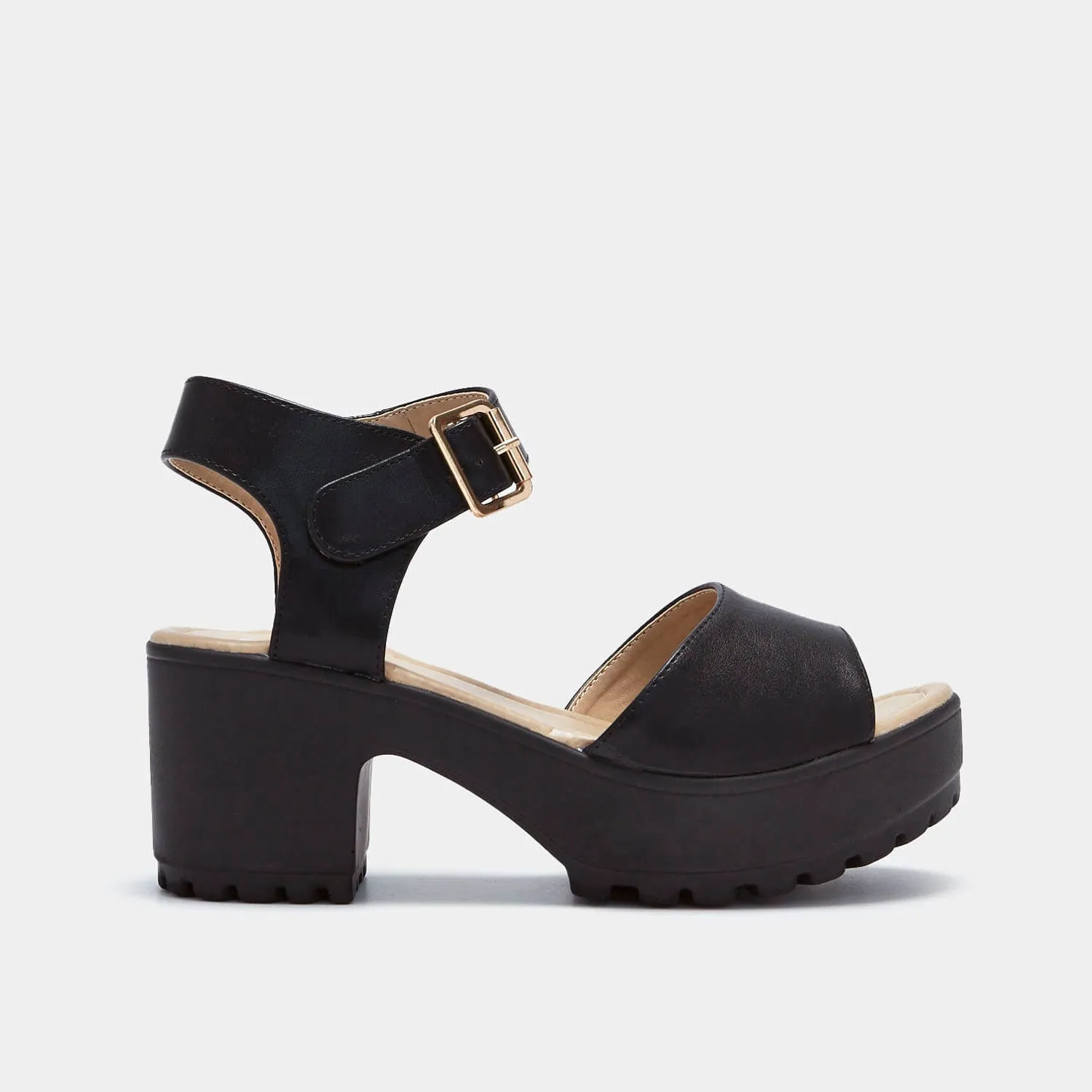 LOR Black Chunky Sandals