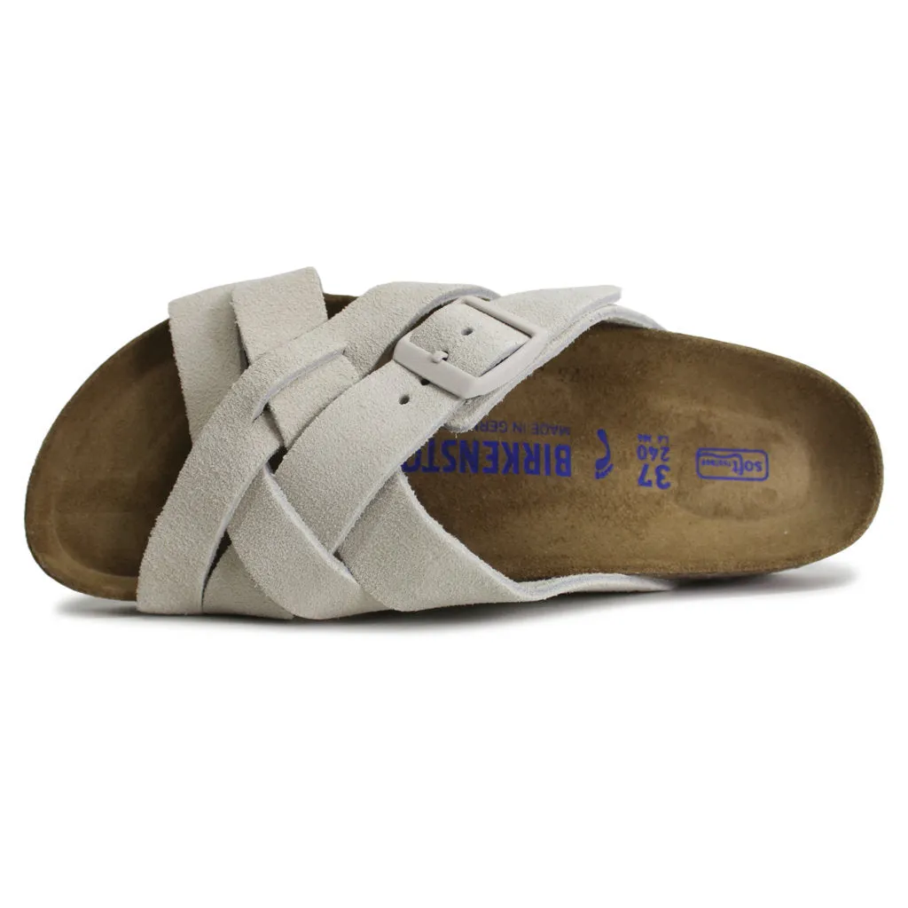 Lugano Suede Leather Unisex Slides Sandals