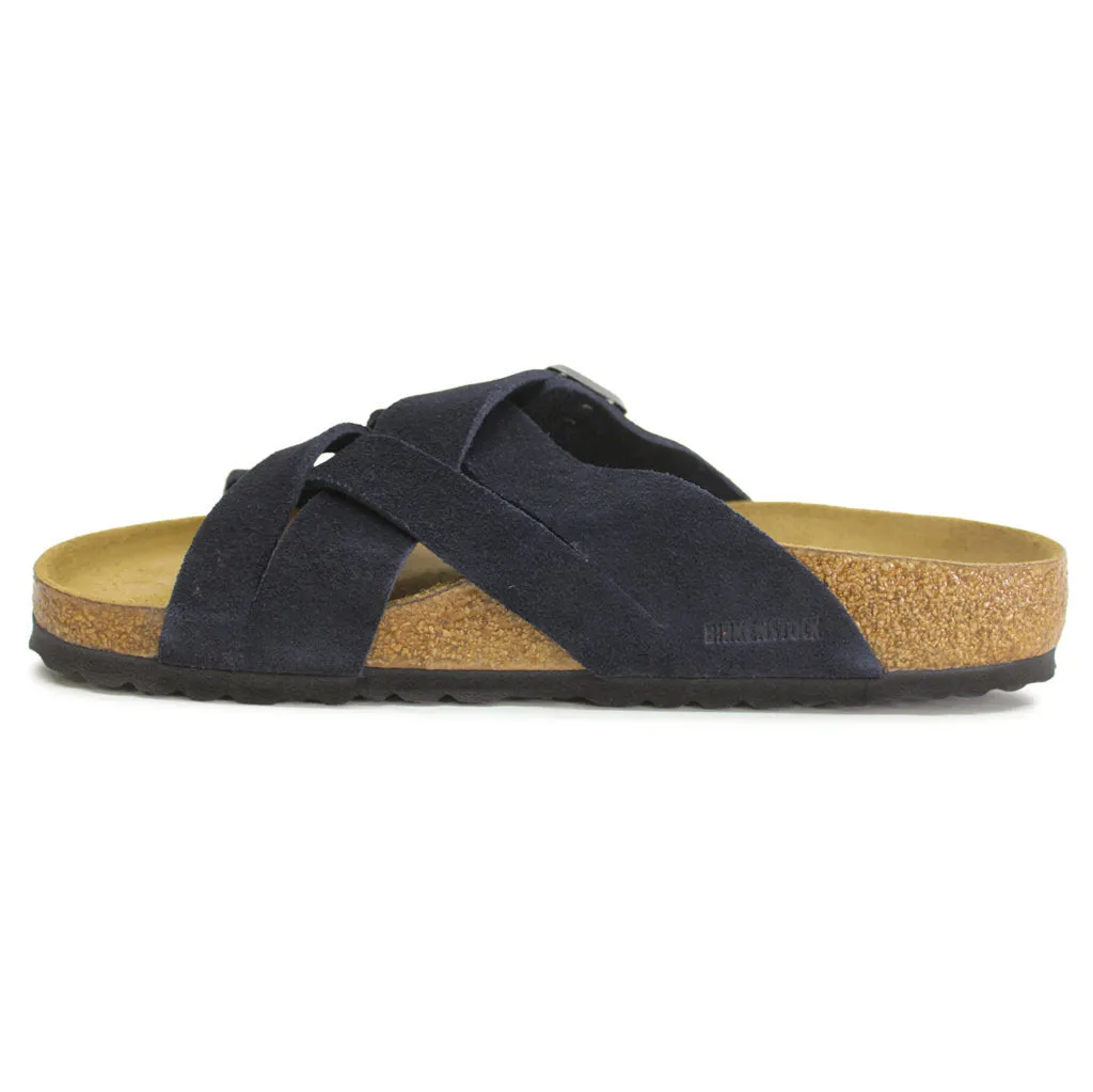 Lugano Suede Leather Unisex Slides Sandals