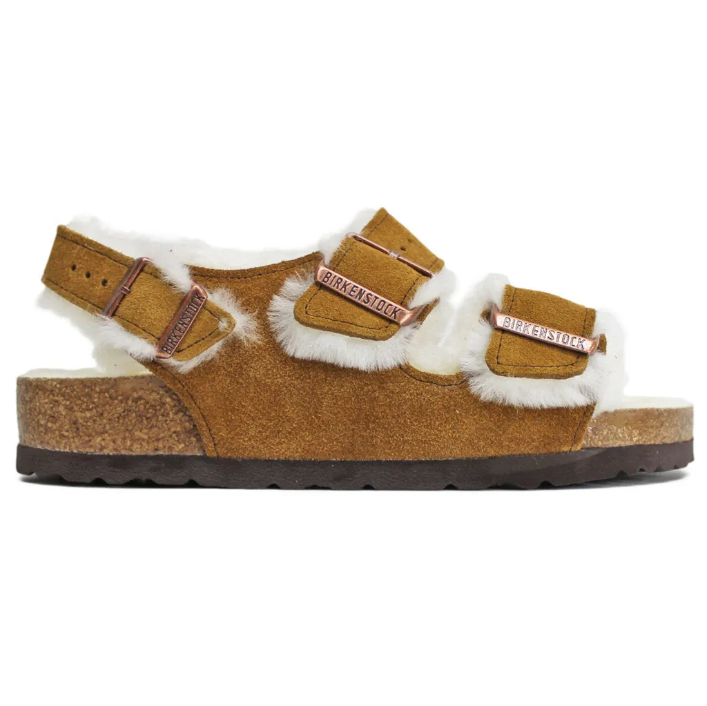 Milano Shearling Suede Unisex Slingback Sandals