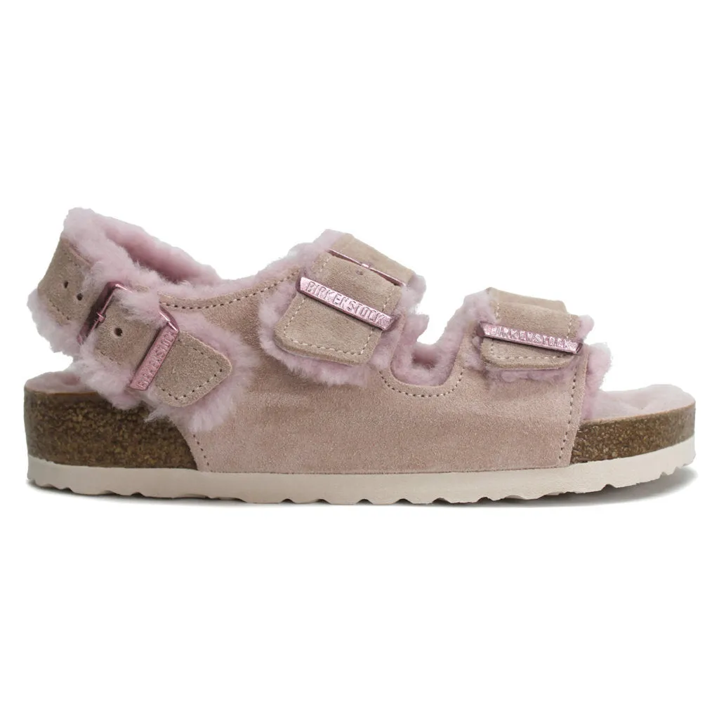 Milano Shearling Suede Unisex Slingback Sandals