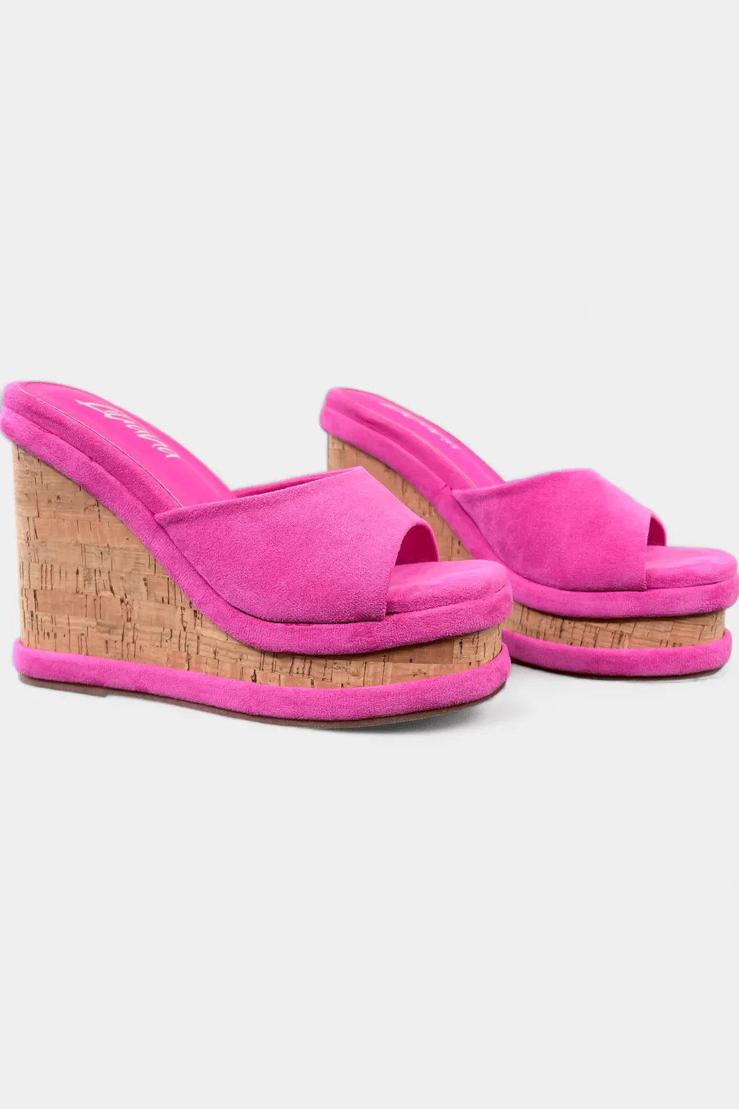 Pink Cork Wedge Sandals