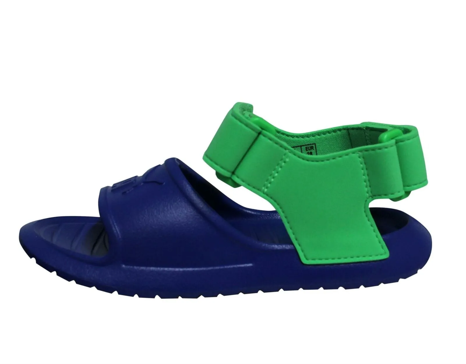 Puma Divecat v2 Injex Double Strap Blue Green Kids Sandals 369546 02